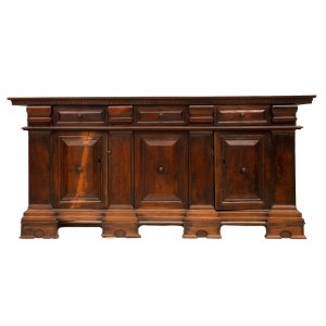 Grand buffet en noyer du 17ème siècle - Italie du Nord