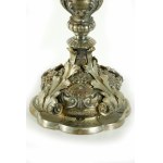 Antico ostensorio da parata in argento sbalzato, cesellato ed in parte dorato. Manifattura romana fine del XVII secolo - inizi del XVIII
