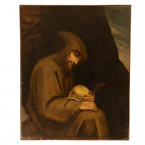 Święty Franciszek kontemplujący czaszkę