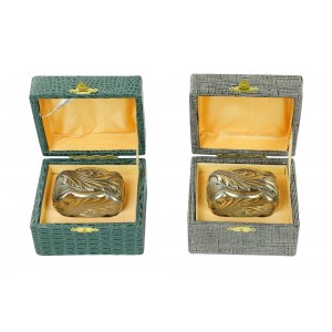 2 portatovaglioli in argento 800/000
