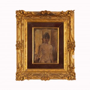 Alessandro Milesi (Venezia, 1856 - Venezia, 1945), Nudo di giovane ragazza