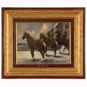 Alessio Issupoff (Vjatka, 1889 - Rzym, 1957), Konie na śniegu