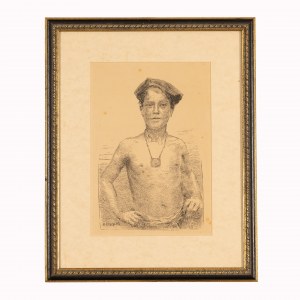 Basilio Cascella (Pescara, 1860 - Roma, 1950), Giovinetto in costume