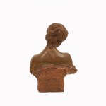 Costantino Barbella ( Chieti, 1853 - Roma, 1925), Scultura in terracotta Pensierosa