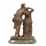 Costantino Barbella ( Chieti, 1853 - Řím, 1925), bronzová socha Návrat vojáka.