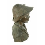 Costantino Barbella ( Chieti, 1853 - Roma, 1925), Scultura in bronz Il Campagnolo