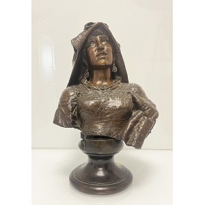 Costantino Barbella ( Chieti, 1853 - Roma, 1925), Scultura in bronzo La Montagnola