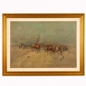 TITO PELLICCIOTTI (Barisciano, 1871 - Barisciano, 1950), Carovana di Meharisti