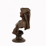 Costantino Barbella ( Chieti, 1853 - Roma, 1925), Scultura di bronzo Donna di Scanno