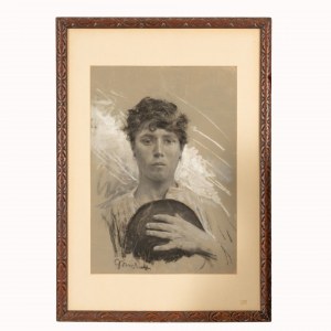 Francesco Paolo Michetti (Tocco da Casauria, 1851 - Francavilla al Mare, 1929) signé, Jeune homme avec chapeau