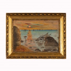 Luigi Martella (Vasto, 1911-1978), Zachód słońca na trabocco