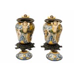 Gaetano Battaglia (Naples, 1850 - Naples, 1885), Pair of biansati vases for parade