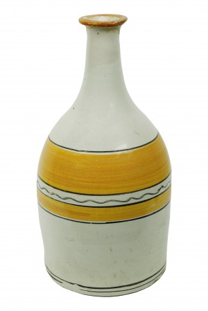 Early 20th century Bussi sul Tirino manufacture, Majolica bottle with concentric decorations
