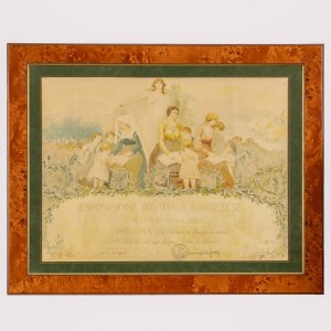 Basilio Cascella (Pescara, 1860 - Roma, 1950), Diploma per l'Esposizione Didattica Abruzzese, Chieti 1-31 ottobre 1926