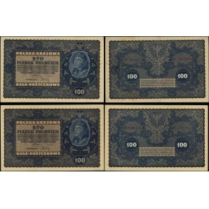 Pologne, set : 2 x 100 marks polonais, 23.08.1919