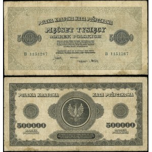 Polsko, 500 000 polských marek, 30.08.1923, série B a 7 číslic