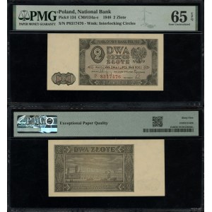 Poland, 2 zloty, 1.07.1948, P series