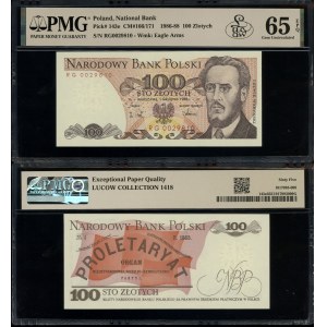 Pologne, 100 zloty, 1.12.1988, série RG
