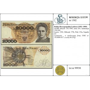 Polen, 20.000 Zloty, 1.02.1989, Serie AN