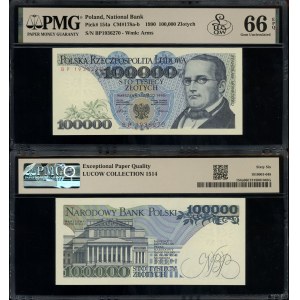Polonia, 100.000 PLN, 1.02.1990, serie BP