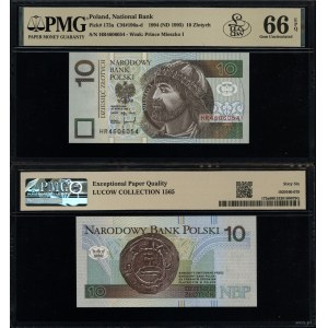 Polsko, 10 zlotých, 25.03.1994, série HR