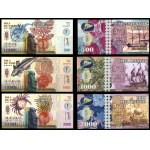 Chile, set of 6 collectible banknotes