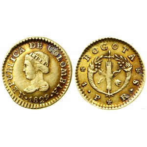 Colombia, 1 peso, 1829 RS, Bogotá