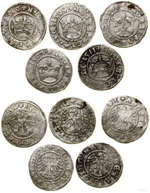 Poland, lot 5 x half-penny, 1507, 1508, 1509, 1510, 1511, Krakow