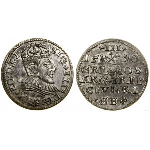 Poľsko, trojak, 1590, Riga