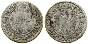 Slezsko, 3 krajcary, 1661 EW, Brzeg