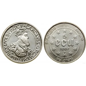 Belgium, 5 ecu, 1987, Brussels