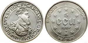 Belgium, 5 ecu, 1987, Brussels