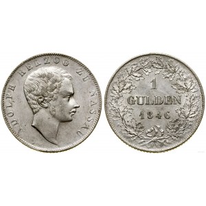 Niemcy, gulden, 1846, Wiesbaden