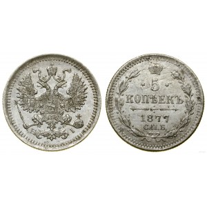 Rosja, 5 kopiejek, 1877 СПБ HI, Petersburg
