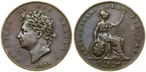Spojené království, 1/2 pence, 1826, London