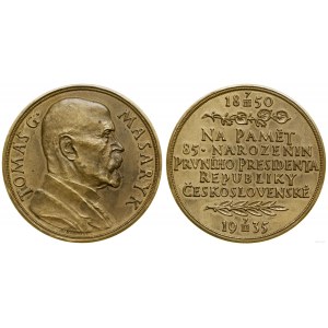Československo, medaile k 85. výročí narození Tomáše Masaryka, 1935