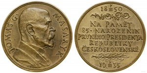 Czechoslovakia, medal for the 85th anniversary of the birth of Tomas Masaryk, 1935