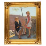 Wlastimil Hofman (1881 Prague - 1970 Szklarska Poreba), Girls (other title "Sisters"), 1932.
