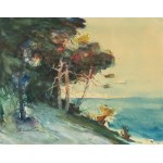 Marian Mokwa (1889 Malary - 1987 Sopot), Nad brzegiem. Lata 60. XX wieku