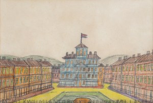 Nikifor Krynicki (1895 Krynica Zdrój - 1968 Folusz), Landscape - township