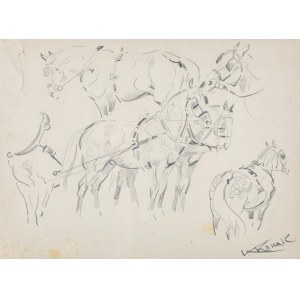 Karol Kossak (1896 Lviv-1975 Ciechocinek), Sketches of horses