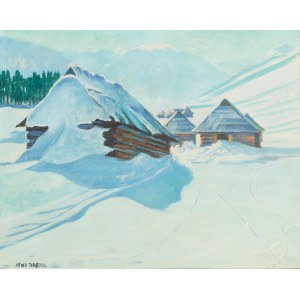 Alfred Terlecki (1883 Kielce - 1973 Zakopane), Fragment Hali Gąsienicowej - Widok na Kasprowy Wierch