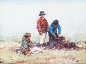 Adam Setkowicz (1875 Krakov - 1945 tamtéž), U ohně