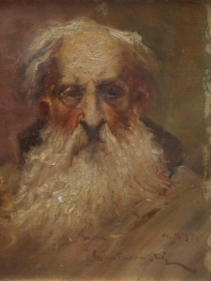 Leonard Winterowski (1868 Kraków - 1927), Old man, 1897.