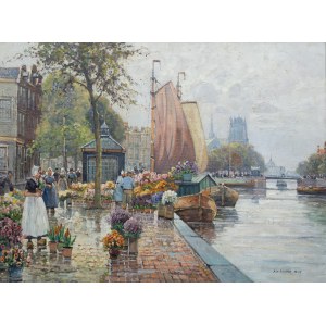 F.M. Richter-Reich (1896 Berlin - 1950), Targ kwiatowy