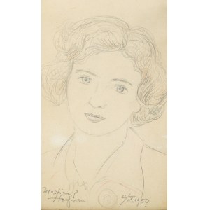 Wlastimil Hofman (1881 Praga - 1970 Szklarska Poręba), Portret kobiety, 1950 r.
