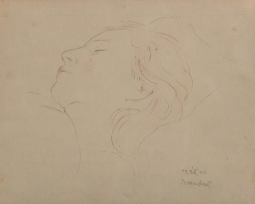 Wlastimil Hofman (1881 Praga - 1970 Szklarska Poręba), Śpiąca, 1940 r.