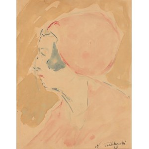 Włodzimierz Terlikowski (1873 Poraj - 1951 Paris), Portrait of Terlikowski's wife Jeanne Leygues, 1928.