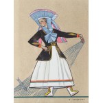 Zofia Stryjeńska (1891 Kraków - 1976 Geneva), Woman in Kashubian costume, 1939.