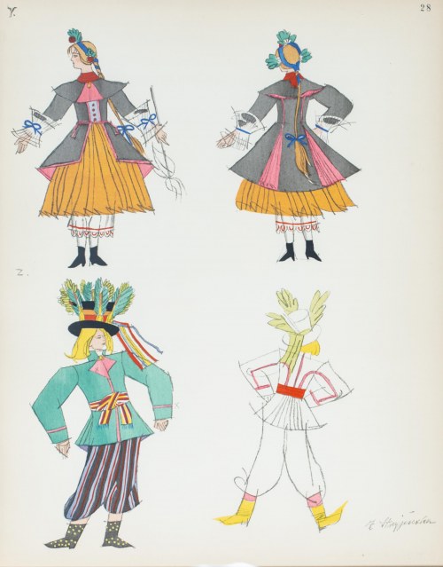 Zofia Stryjeńska (1891 Kraków - 1976 Genewa), Stroje ludowe z Kujaw